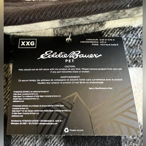 Eddie Bauer..Checkered Plaid Dog Vest Jacket. - Picture 5 of 6